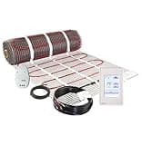 LuxHeat 30 Sqft Mat Kit, 120v Electric Radiant Floor Heating System for Under Tile, Stone and Laminate. Kit Includes Alarm, Heated Floor Mat, UDG4 OJ Microline Programmable Thermostat w/GFCI & Sensor