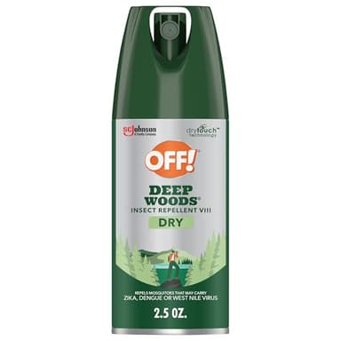 OFF! Deep Woods Travel Size Insect Repellent Aerosol, Dry, Non-Greasy Formula, Bug Spray with Long Lasting Protection from Mosquitoes, 2.5 oz