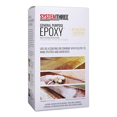 System Three General Purpose Epoxy Resin with #2 Medium Hardener, 1.5 Pints, Medium Amber