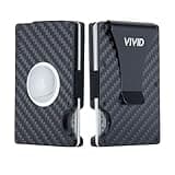 VIVID Carbon Fiber AirTag Wallet for Men - Slim, Modern, RFID Blocking, Scratch Resistant, Credit Card AirTag Holder, Easy Access Cards, Money Clip, Mens Wallet (Air Tag, Carbon Fiber)