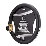 Plasticolor 006744R01 Honda Plasticolor 006744R01 Replacement for Car Truck or SUV Genuine Leather Steering Wheel Cover with Honda Logo