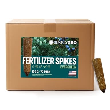 SimplyGro Fertilizer Spikes for Evergreen Trees & Shrubs (72 Spikes - 18.0 Lbs)