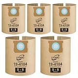 5 Pack DXVA19-4104 Vacuum Bags for DEWALT 5 to 8 Gallon Wet/Dry Vacuum, Disposable Shop Vac Bags, Dust Collection Bag Replacement