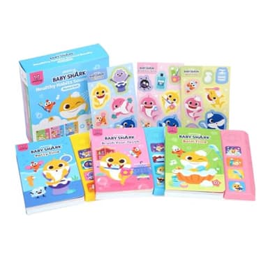 Pinkfong Baby Shark Healthy Habits Sound Books Boxed Set l Potty Time, Brush Your Teeth, Bath Time l Interactive Learning Books for Baby and Toddler 1-3, Learning and Education Toys, Baby Shark Gifts