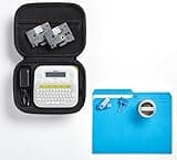 Brother PT-D210SV Label Maker Bonus Bundle Comes with a Protective Carrying case, an Adapter, and Two Sample Genuine TZe Label Tapes for Added Value.