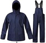 Rizzon Rain Suits for Men Waterproof - Heavy Duty Rain Gear with Rain Jacket & Pants, Durable Workwear for Fishing Camping Hiking(Blue,XXXL)
