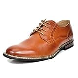 Bruno Marc Men's Leather Lined Dress Oxfords Shoes,Size 10.5,Brown,PRINCE-16