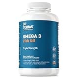 Dr. Tobias Omega 3 Fish Oil, 2000mg Triple Strength with 800mg EPA 600mg DHA Per Serving, Fish Oil Omega 3 Supplements for Heart, Brain & Immune Support, 180 Softgels, 90 Servings