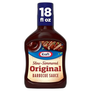 Kraft Original Slow-Simmered Barbecue BBQ Sauce, 18 oz Bottle