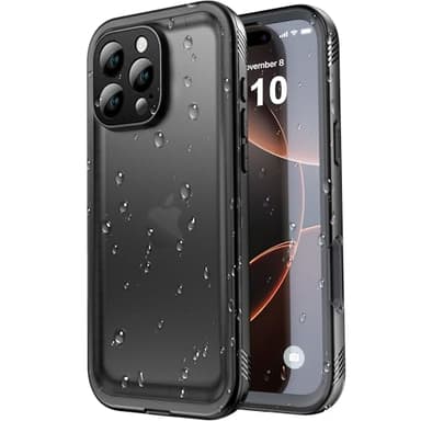 SPORTLINK for iPhone 16 Pro Max Case - IP68 Waterproof Military Protective Full Body Heavy Duty Shockproof 360 Sealed Dustproof with Camera Screen Protector Cover for i Phone 16 Pro Max 6.9" Black