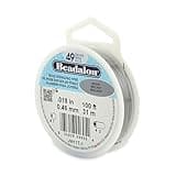 Beadalon Wire .018" 100ft Bright Silver Color 49 Strand