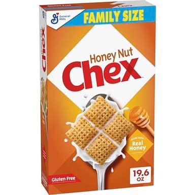 Honey Nut Chex Cereal, Gluten Free Breakfast Cereal, Made with Whole Grain, Family Size, 19.6 oz