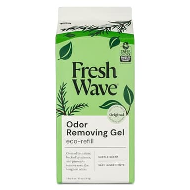 Fresh Wave Original Scent Odor Removing Gel Refill, 63 oz. | Safer Odor Absorbers for Home, Cooking, Trash, & Pets Areas | Natural Plant-Based Odor Eliminator