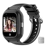 LogHog Wonlex 4G Smart Watch for Kids Call and Text Boys Girls 4-12 Baby Watches with SIM Card GPS Tracker Touch Screen Kids Phone Watch Voice Video Calling Messaging (Black)
