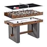 Barrington 3-in-1 Combination Game Table 54”, Foosball, Air-Powered Hockey and Table Tennis Combo Table, Multi Game Table Perfect for Family Game Rooms, All-in-One Arcade Table