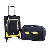 NAUTICA Pathfinder 2pc Softside Luggage Set, Navy/Yellow