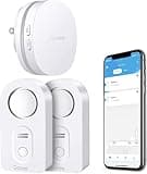 Govee WiFi Water Sensor 2 Pack, 100dB Adjustable Alarm and App Notifications, Leak and Drip Alerts by Email, Detector for Home, Bedrooms, Basement, Kitchen, Bathroom, Laundry(Not Support 5G WiFi)