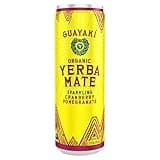Guayakí Yerba Mate, Sparkling Energy Drink Alternative, Organic Cranberry Pomegranate Flavor, 12 Oz, 80mg Natural Caffeine, Smooth Energy & Focus, Carbonated Beverage