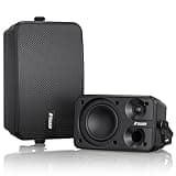 Inwa Outdoor Bluetooth Speakers, 400W Active Passive Wall Mount Speaker, Waterproof Wireless Indoor/Outdoor Stereo Sound System w/Aux in, Suitable for Patio/Porch/Gazebo/Garage(MZ-622, Pair)