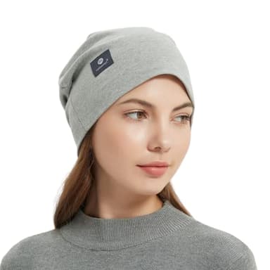 Radia Smart® EMF Protection Slouch Beanie, 5G Blocking, RF Shielding, WiFi Radiation Protection, Brain Coat, Grey