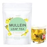 Mullein Leaf Tea Bags - Natural Healthy Herbal Tea For Lung Detox & Respiratory Support, 40 Tea Bags, No Additives & Caffeine Free