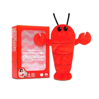 Menstruation Crustacean Lobster by Relatable, Microwavable Heating Pad for Period Cramps, Easter Basket Stuffer Plushie, Easter Gift Ideas for Teens and Women, Includes 1 Lavender Scented Heating Pad