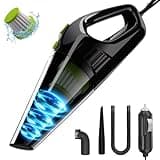 FRYONK Car Wired Vacuum Cleaner, 12V Portable Vacuum with Strong Suction, 3 Attachments for Cleaning Seats, Floor Mats, and Crevices, Compact Design for Home and Car Use.365 Day Trial