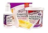 Capture Carpet Total Care Kit 250 - Home Couch and Upholstery, Car Rug, Dogs & Cats Pet Carpet Cleaner Solution - Strength Odor Eliminator, Stains Spot Remover, Non Liquid & No Harsh Chemical