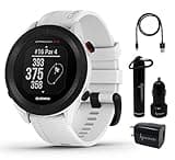 Wearable4U - Garmin Approach S12 Premium GPS Golf Watch, White with Power Pack Bundle