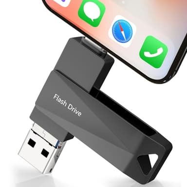 512GB Photo Stick for Phone, Qainerly USB Flash Drive for Phone All Models, 4-in-1 Design Transfer Storage, iPad/PC/Android