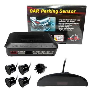 ZNDAW Car Parking Sensor, Reverse Backup Radar System Sound Warning with 4 Parking Sensors, LED Distance Detection Warning Buzzer Alert Parking Sensors Kit for Most Vehicles