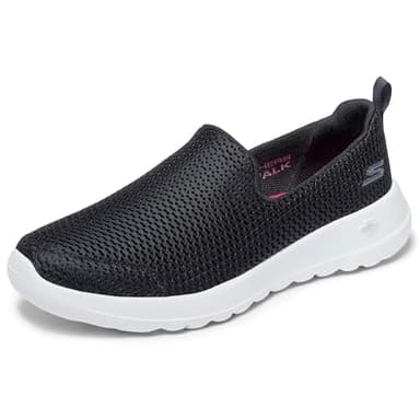 Skechers Women's Go Walk Joy Sneaker, Black/White, 7