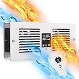 Room to Room Air Transfer Fan With Remote Control, 300CFM Wall Vent With Dual Fan, 5-Speed Through Wall Exhaust With Temperature Control for Kitchen, Bathroom, Hardwired-DX300