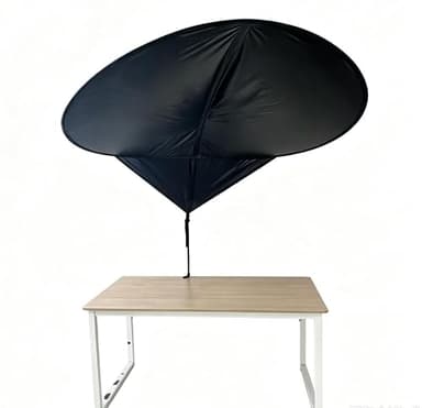 Comastbo 65" office cubicle desk shade,designed for light sensitive workers,idea for office cubicles and orginal desk canopy,block overhead light Black(Patent pending)
