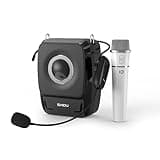 SHIDU Voice Amplifier with Wireless Microphone Handheld and Headset, Wireless Voice Amplifier for Teachers, Bluetooth Portable Megaphone Speaker for Classroom Tour Guides Speech Meeting