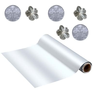 BEUNITONE Standard Aluminum Metal Crafts DIY Foil Roll 0.05 mm Thick for Art Project Crafts Foil Roll Aluminum for Crafting Art Project Painting and Embossing(11.8 inch X 32.8ft,Silver)