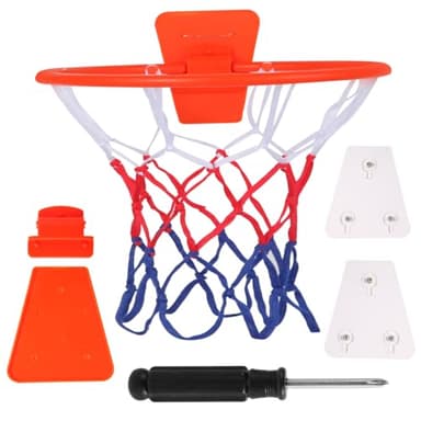 Indoor Silent Basketball Hoop, Compatible with Size 7 Basketball (No Ball Included), Foldable Adhesive Wall-Mount No-Drill Hoop for Bedroom, Office & Home, Space-Saving Design