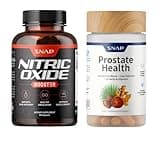 Snap Supplements Prostate Health Support Supplement Bundle with Nitric Oxide Booster – 90 Capsules & 60 Capsules