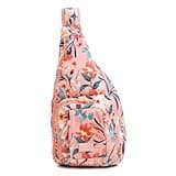 Vera Bradley Ripstop Sling Backpack, Paradise Bright Coral