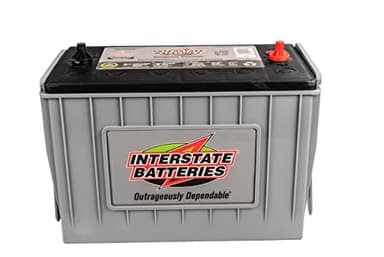Interstate Batteries Heavy Duty Marine Deep Cycle Battery 12V 100Ah 925CCA (31-AGM7) Pure Matrix Power Commercial AGM Cranking Replacement (Group Size 31) GEM Cars, Yachts, Extra Fuel Tank Trucks