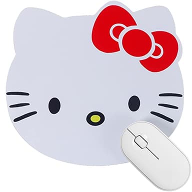 NTSEOT Hello Kitty Mouse Pad, Cute Mouse Pad for Computer Laptop - Hello Kitty Accessories - Mousepad for Women, Kawaii Supplies Office Desk Decor Stuff (White)
