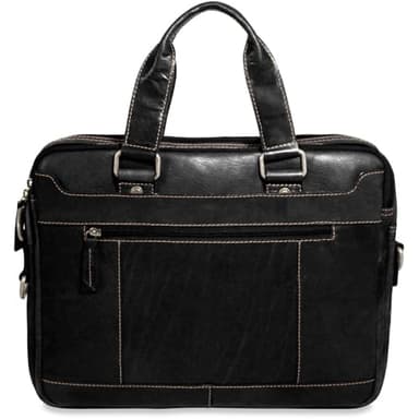 Voyager Slim Zippered Briefcase #7320 (Black)