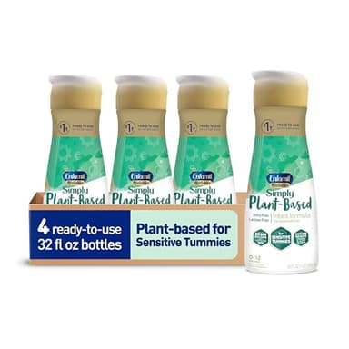 Enfamil Prosobee Plant based Baby Formula, for Sensitive Tummies, Soy-based Plant Sourced Protein, Vitamins for Immune Support, Lactose-free, Milk free, Gluten free, 32 Fl Oz Bottle (4 count)