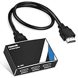NEWCARE 4K HDMI Splitter 1 in 3 Out [with 4 FT Hdmi Cable and Power Adapter], Aluminum Alloy 1×3 HDMI Splitter Support 4Kx2K,1080P, 3D, HDR,DTS/Doby-TrueHD for Xbox PS5/4 Roku,Not Support Extend Mode