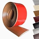 Floor Transition Strip Self-Adhesive Cover Strips Threshold Repair Floor Gap Vinyl Flooring Transitions Laminate Floor Flat Divider Strip Minimalism Oak Wood Grain Design 6.6FT (4cm, Light Brown)