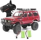 HLSFWDRIVE WPL C54-1 RC Crawler 1/16 RC Truck Off Road RC Rock Crawler 4x4 All Terrain RTR with Proportional Control 260 Motor Upgraded Chassis Counter Rotating Gearbox 2 Batteries Hobby Toy Adult