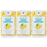 SpaRoom Hydrating Hand Sanitizer, 62% Alcohol with Aloe Vera & Essential Oils, Citrus Scent, 0.5 Fl Oz Travel Spray Bottle, 3-pack