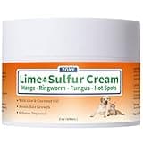 ZOXY Lime Sulfur Cream, Mange Treatment Dogs, Ringworm Treatment for Cats & Dogs, Soothes Itchy, Dry, Inflamed Skin, Promotes Hair Regrowth, Low Odor, No Rinse Needed, 2oz