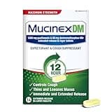 Mucinex DM 12Hr Maximum Strength Chest Congestion & Cough Medicine For Adults, Cold And Cough Medicine for Excess Mucus Relief, 1200 mg Guaifenesin & 60 mg Dextromethorphan HBr, 14 Bi-Layer Tablets