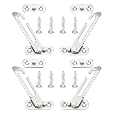 4 Pcs Window Limiter, Casement Stopper Window Limiter Stainless Steel with Key Opening Angle Safety, Window Opening Restrictor Children Safety Protection Window Limit Control Device 2 Left 2 Right